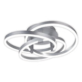 Plafonnier LED en aluminium brossé blanc 58 cm
