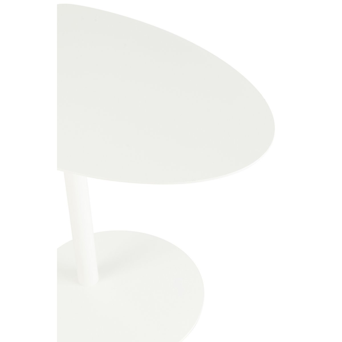 Table d'appoint J-Line Ice en métal blanc, ambiance décorative