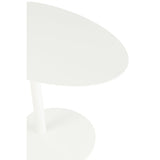 Table d'appoint J-Line Ice en métal blanc, ambiance décorative