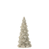 Sapin de Noël Sugar en verre gris clair et argenté de J-Line, petite taille