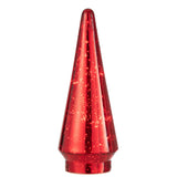 Sapin de Noël J-Line en verre rouge avec lumières LED, vue de face