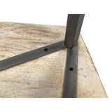 Table d'appoint 56 x 47 cm table basse de table de salon bon cadre en métal noir - blanc blanc