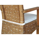 Chaises de salle à manger Ensemble avec des accoudoirs 2 pièces chaise de rotin Perth Capuccino Cockture Froms durable