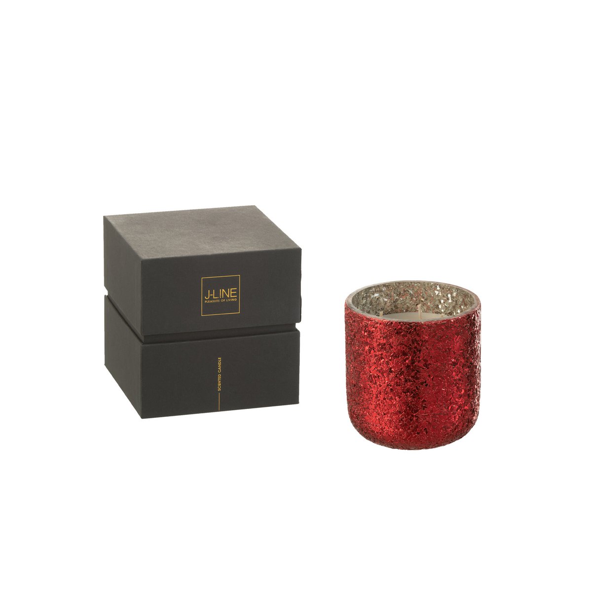 Bougie J-Line Luxuria Berry Bliss en situation dans un salon moderne