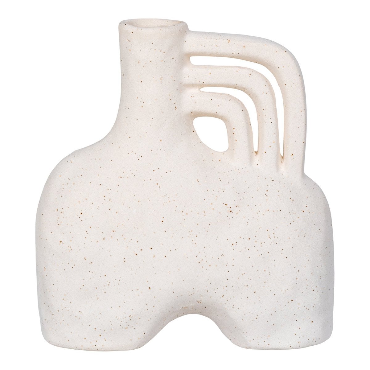 Vase en céramique beige avec une forme élégante