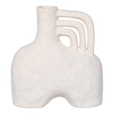 Vase en céramique beige avec une forme élégante