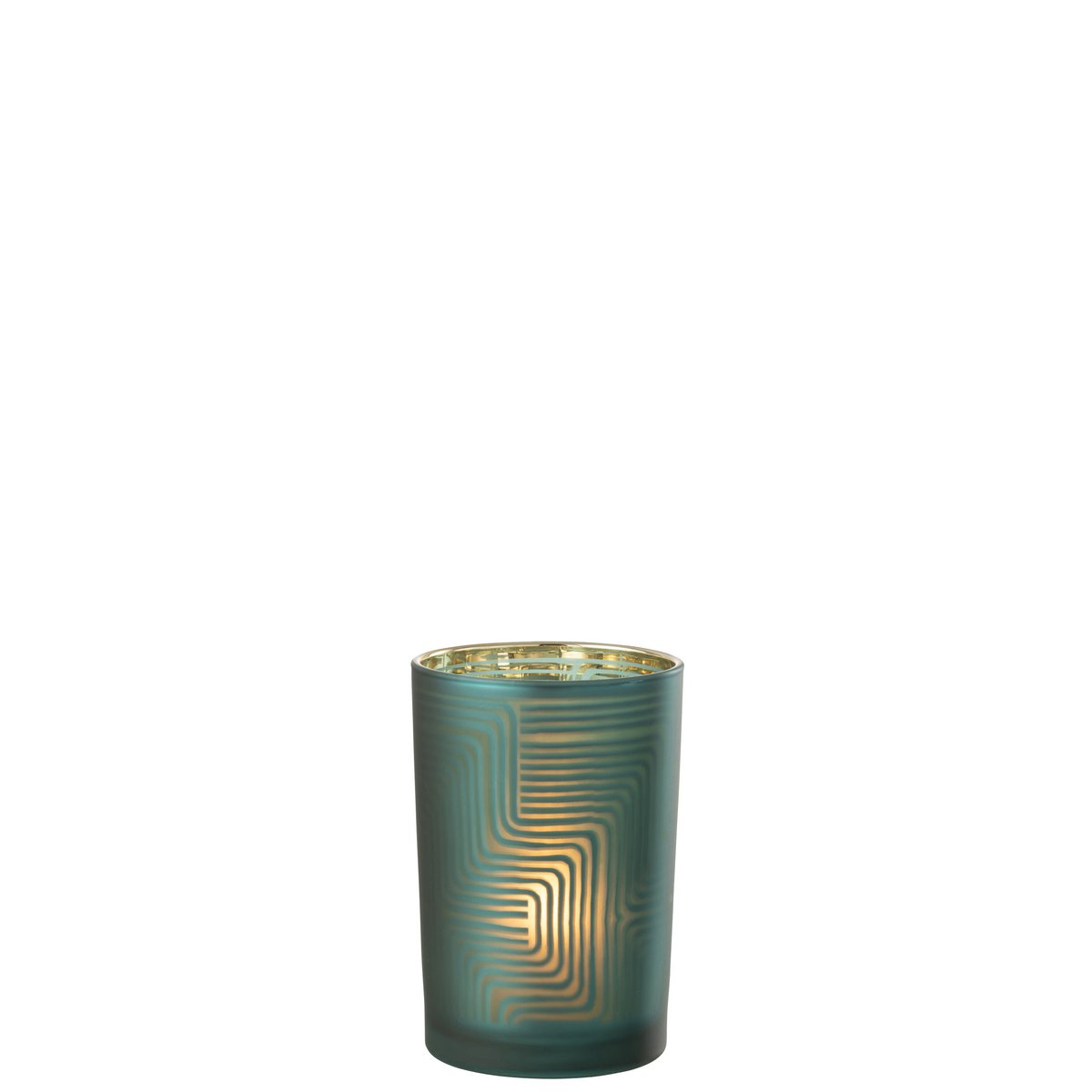 Lanterne J-Line Zigzag en verre vert, vue avant