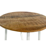 Table basse ronde 60 cm table de salon table d'appoint Cannes structure métal noir blanc argent antique