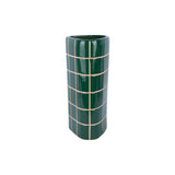 Vase Triangulaire Rétro Vert en Céramique avec motif carreaux