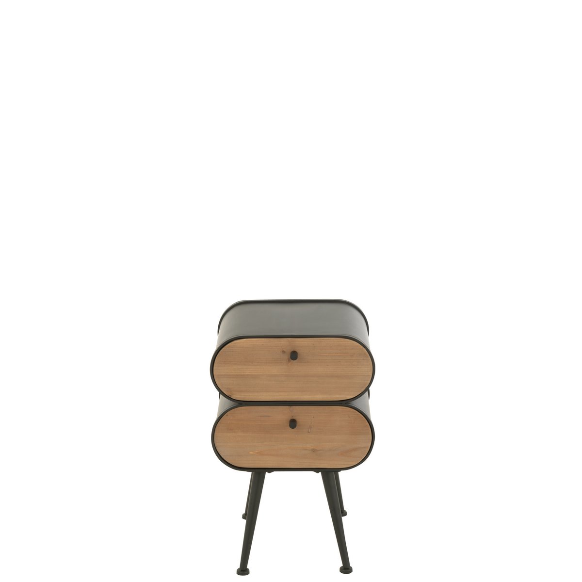 Armoire de chevet J-Line en bois noir avec finition élégante
