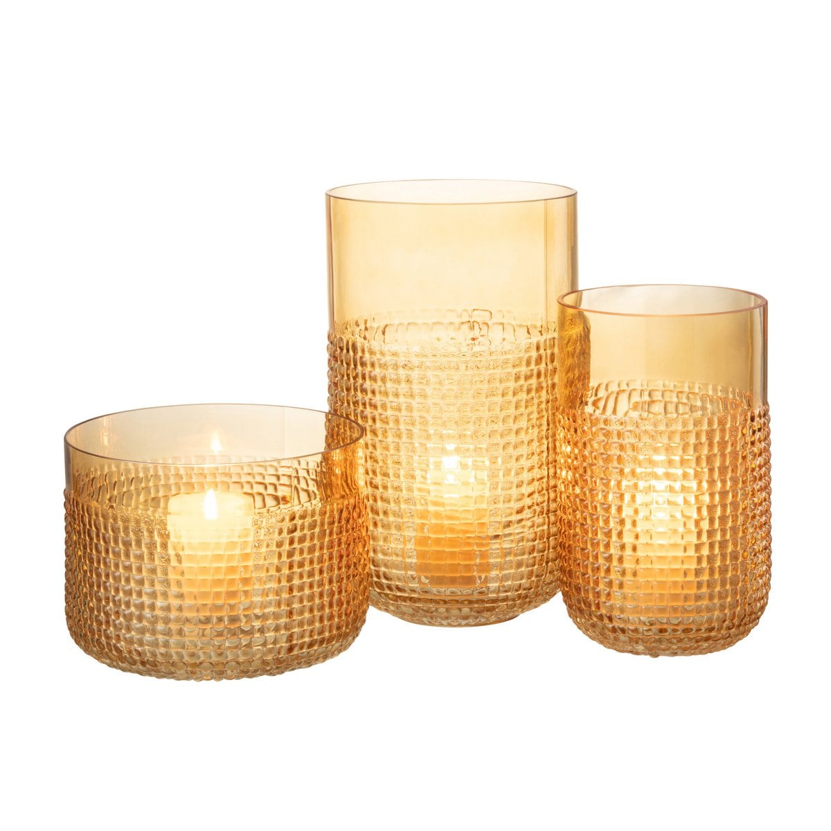 Vase J-Line Pattern en verre orange, avec fleurs