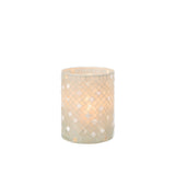 Bougeoir J-Line Mosaic Straight en verre gris, vue de face