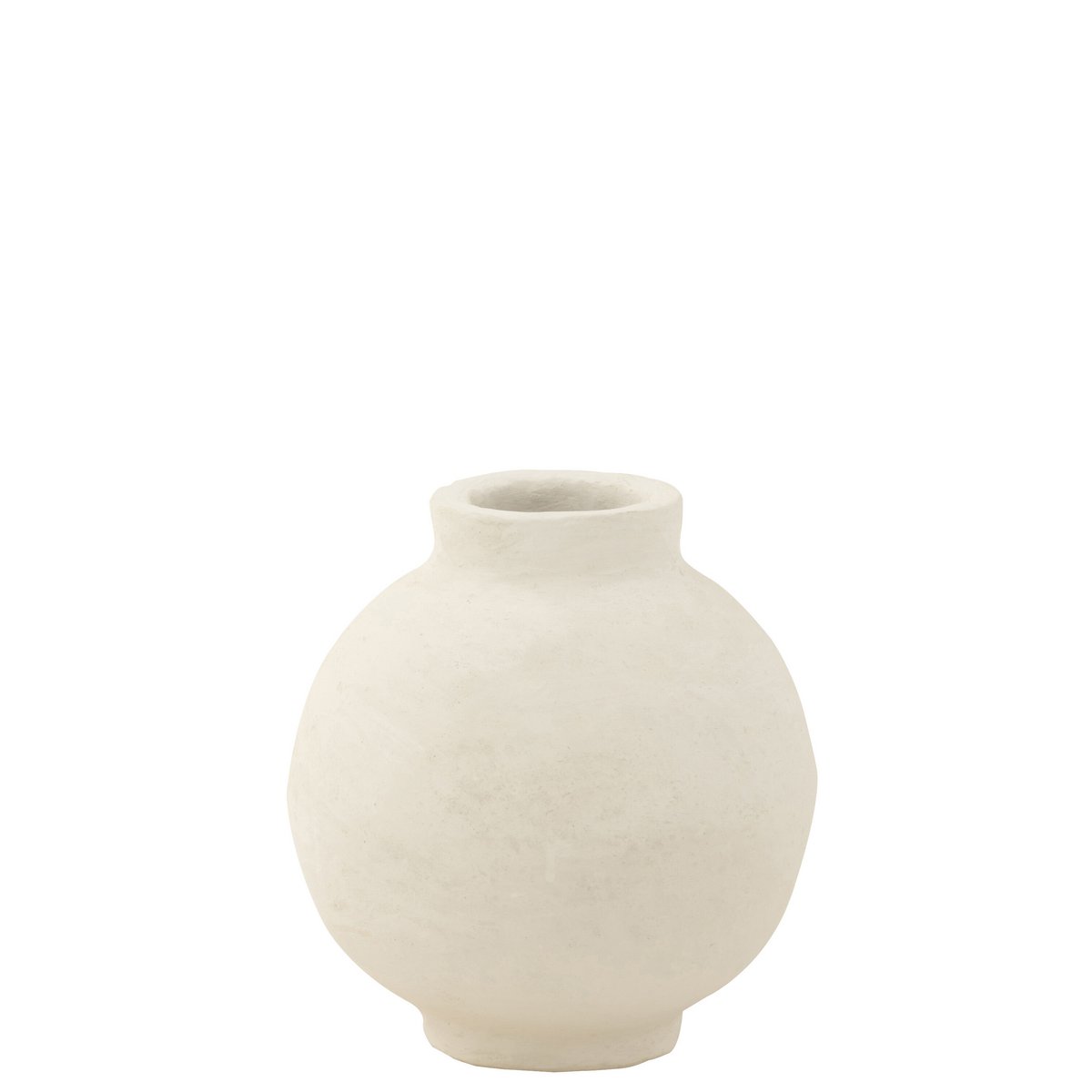 Pot Floral J-Line blanc avec design bohème, diamètre 30 cm