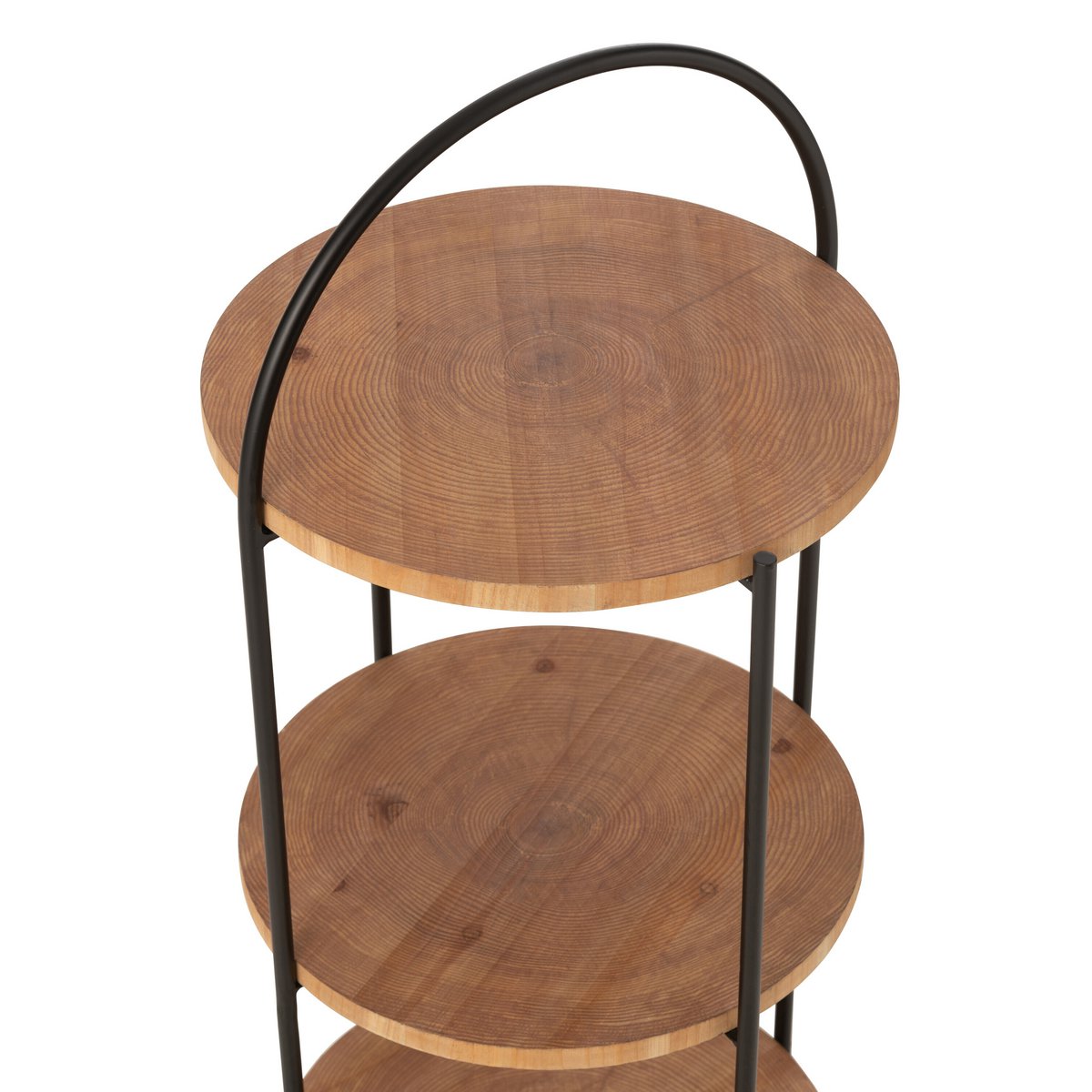 Étagère Mia J-Line avec objets décoratifs - ambiance chaleureuse