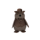Arrêt de porte Hibou J-Line avec chapeau, détail de la texture