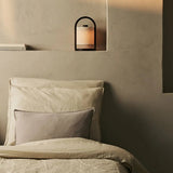Lampe rechargeable en bois marron foncé River