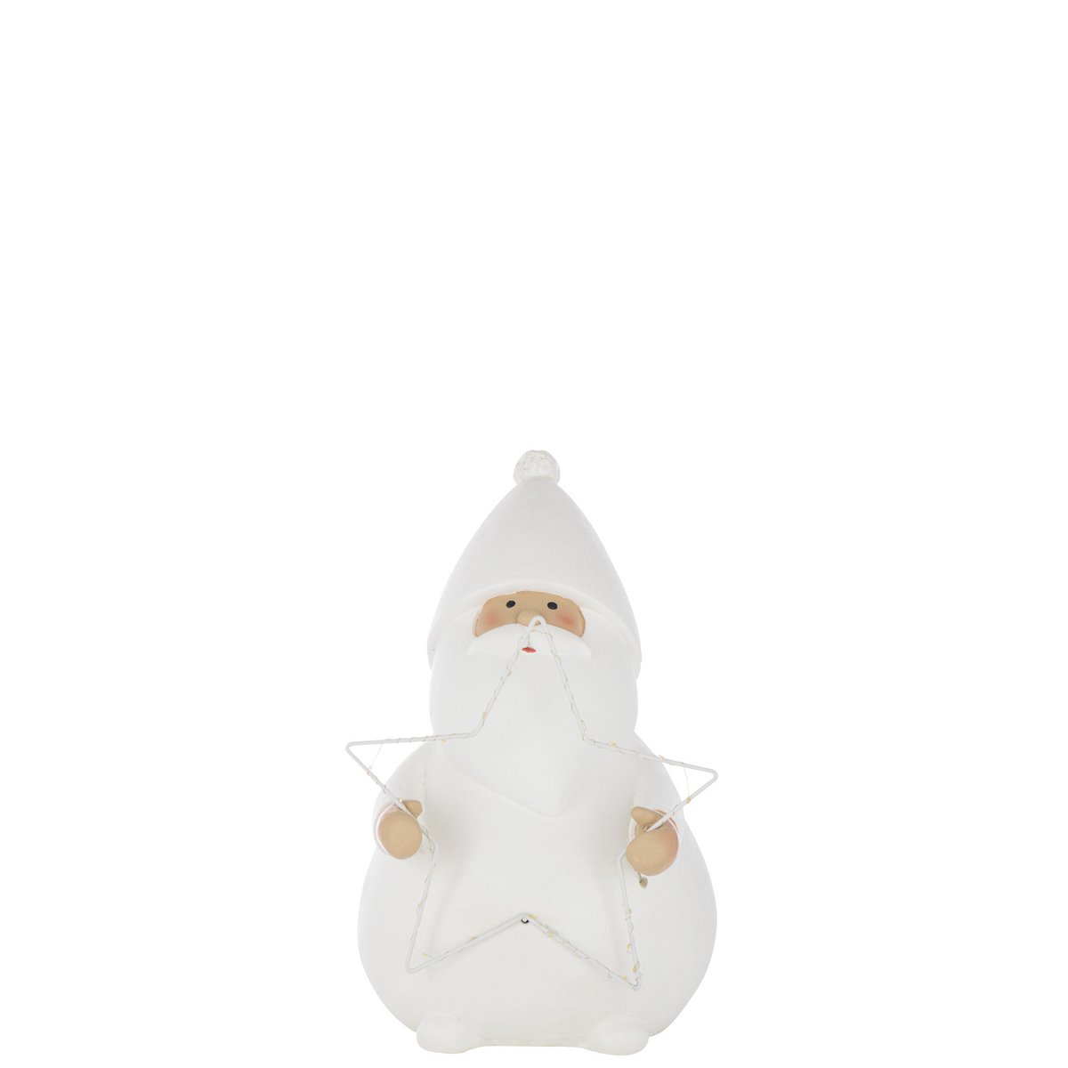 Figurine J-Line Père Noël Étoile illuminée dans un salon