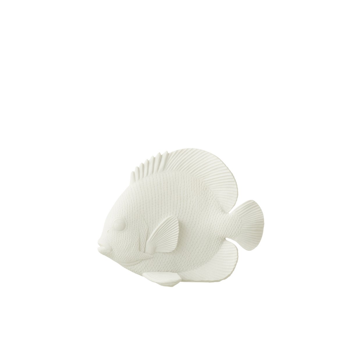 Figurine Vis Plat en polyrésine blanche de J-Line, vue de face
