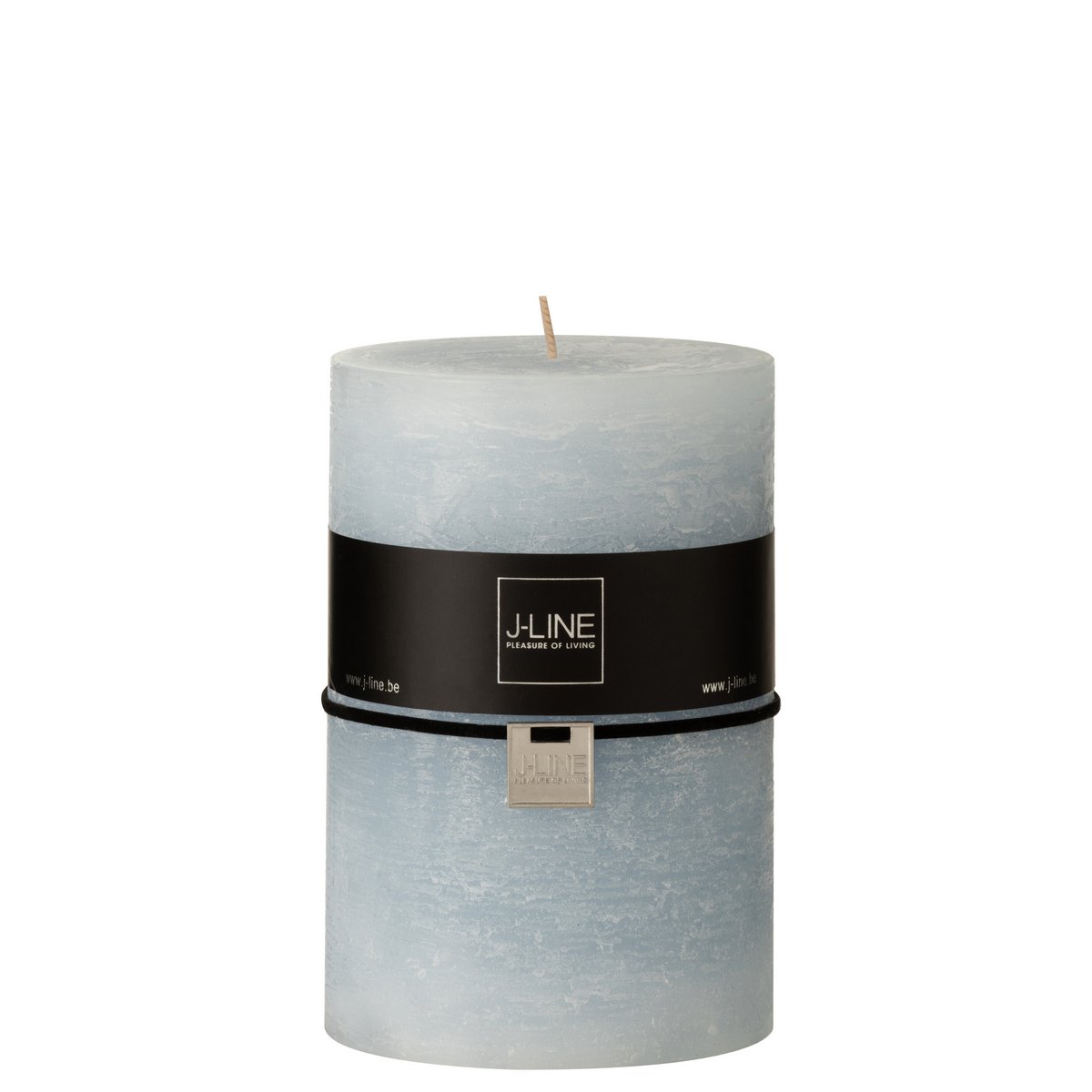 Bougie cylindrique J-Line bleu clair, design moderne et épuré