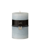 Bougie cylindrique J-Line bleu clair, design moderne et épuré