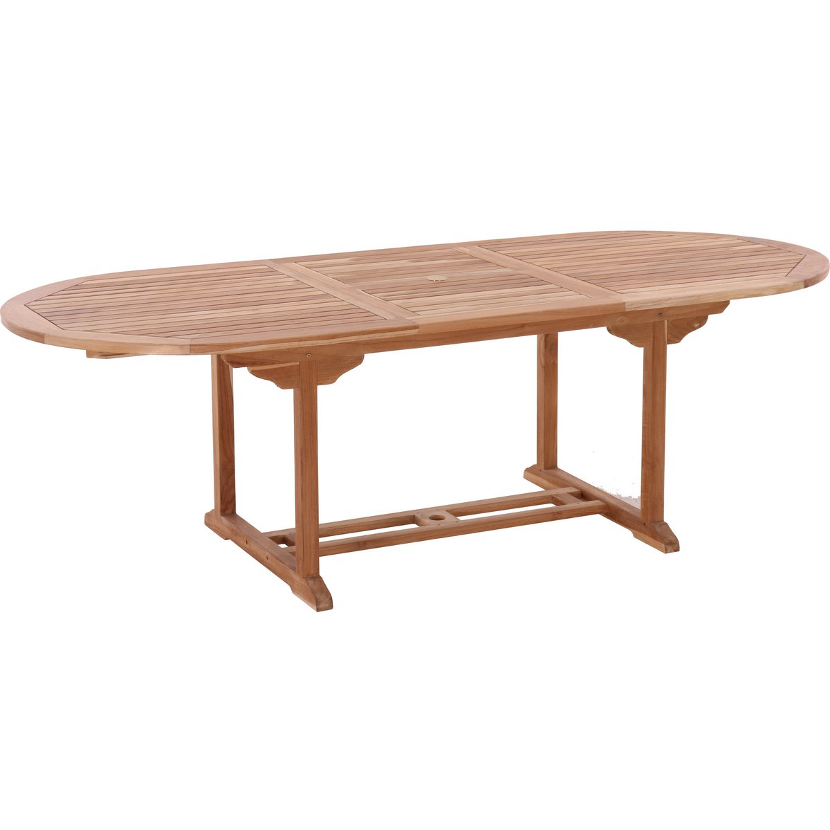Table de jardin ovale sur terrasse moderne