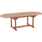 Table de jardin ovale sur terrasse moderne
