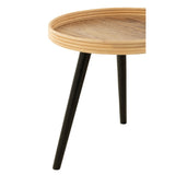 Set de 3 tables d'appoint J-Line en bois de manguier naturel, vue d'ensemble