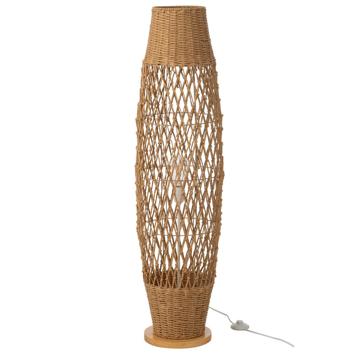 Lampadaire J-Line dans un salon moderne - ambiance chaleureuse