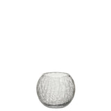 Lanterne J-Line Sphère Craquelé sur table, ambiance cosy