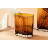 Vase moderne en verre ambre - ambiance intérieure