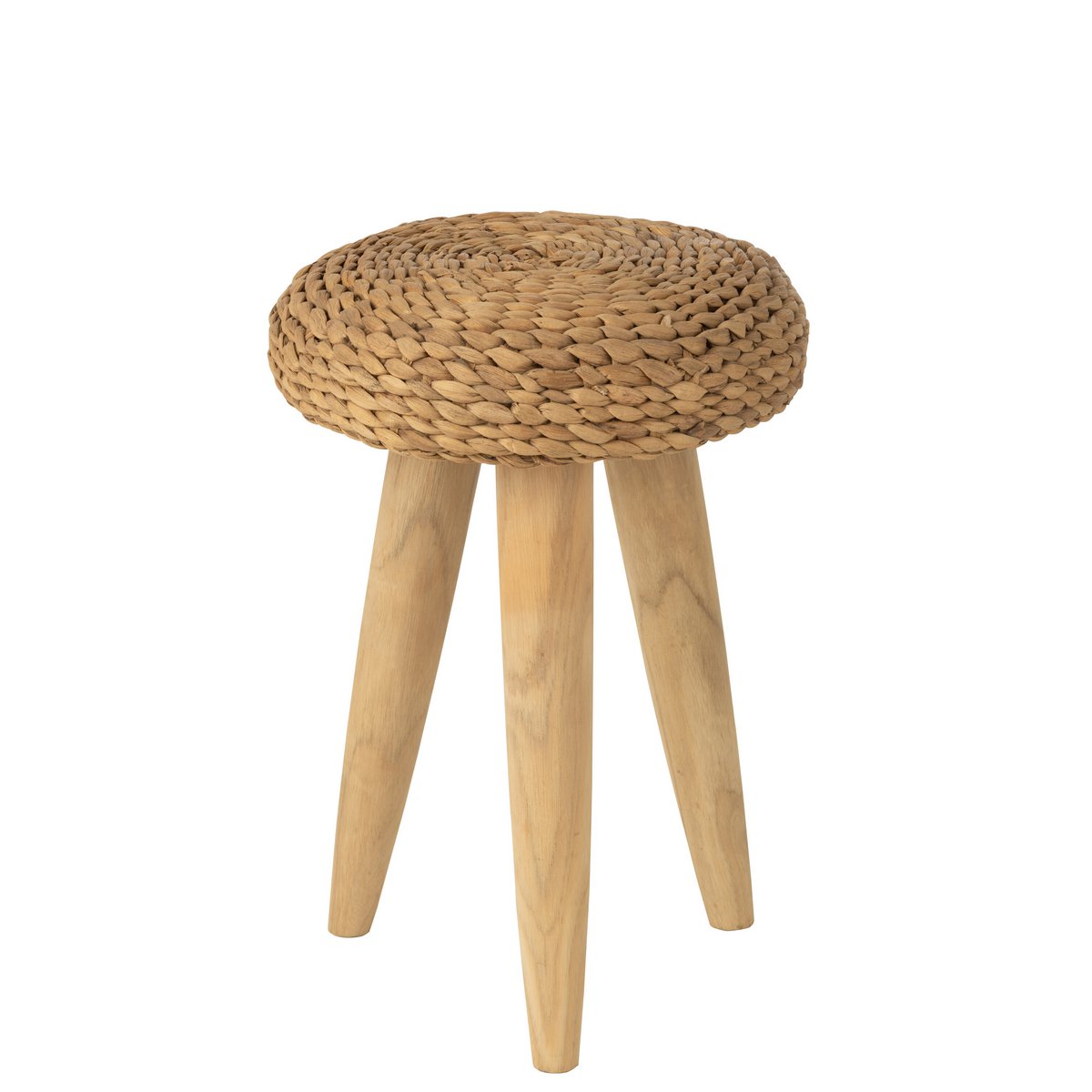 Tabouret J-Line Round, intégré dans un intérieur bohème