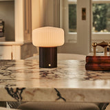 Lampe de table rechargeable marron foncé Margaux