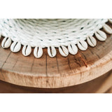 Coaster Seagrass Shell Pan - Blanc