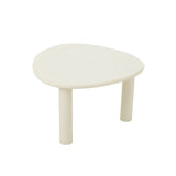 Table d'appoint J-Line Bali en bois blanc - détail du dessus