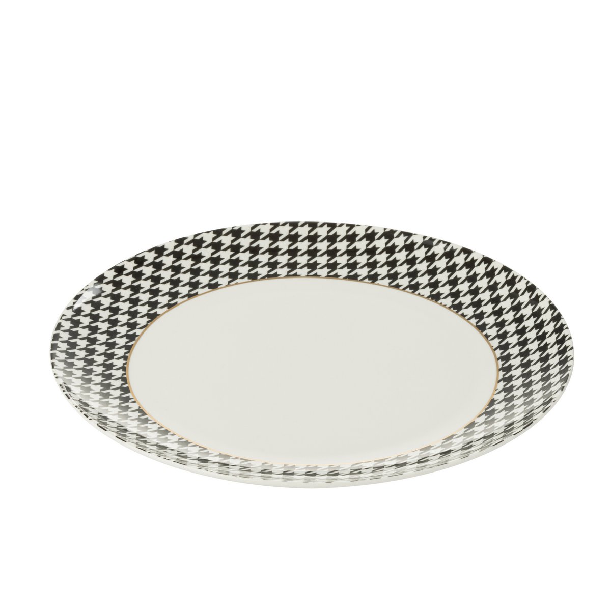 Assiette J-Line Pied-De-Poule sur une table élégamment dressée