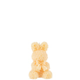 Bougie J-Line Lapin jaune clair, petite taille, élégante et raffinée