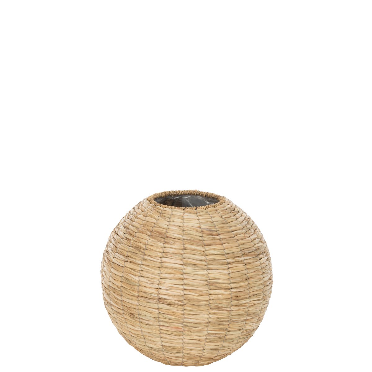 Vase Yumi Bol J-Line en rotin naturel, vue de face