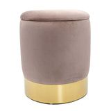 Tabouret en velours tabouret de décoration et tabouret de velours de décof avec espace de stockage u.