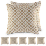 Coussin décoratif 40x40cm Set de 12 pièces 2 x 6 Coussin de canapé en PU Coussin décoratif en coton et jute naturel