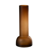 Vase Yoko en verre marron, éclairage doux