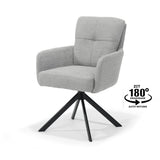 Fred Armchair - Fabric Retro Bliss% 2383-GRAY - Turning Put 180 Black