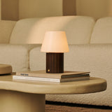 Lampe de table rechargeable Lex marron foncé
