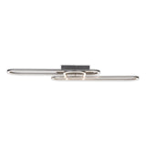 Lampe plafond CCT LED "Carlon" en aluminium et plastique Matt-Silver, avec LED intégrée, de 120 cm de long