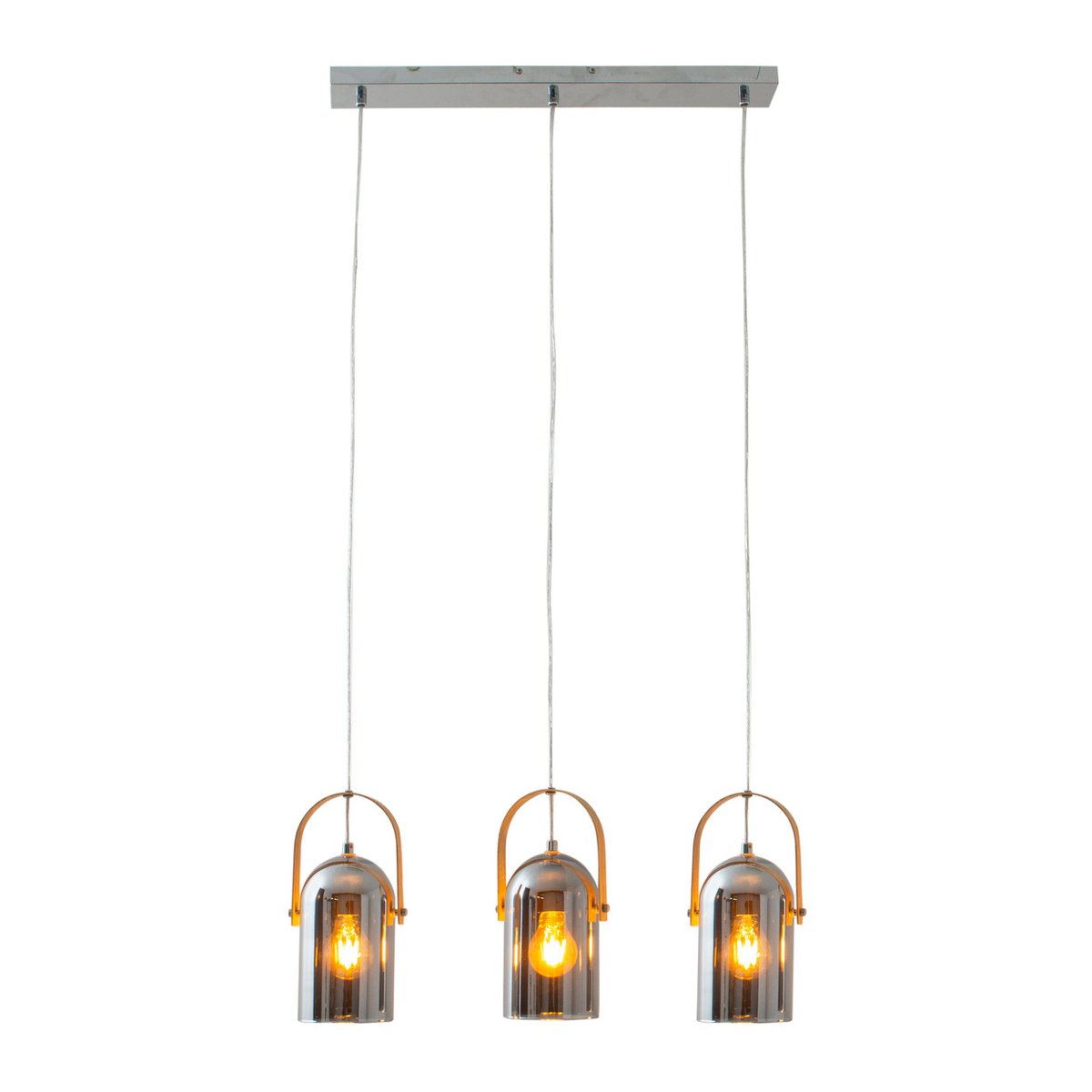 Pendule en verre élégante avec finition chromée - vue 1