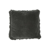 Coussin en velours Rosie gris foncé 45x45