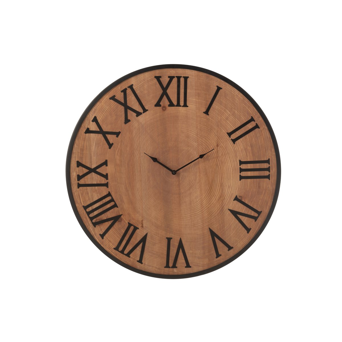 Horloge J-Line Klok Nue en bois naturel, vue de face