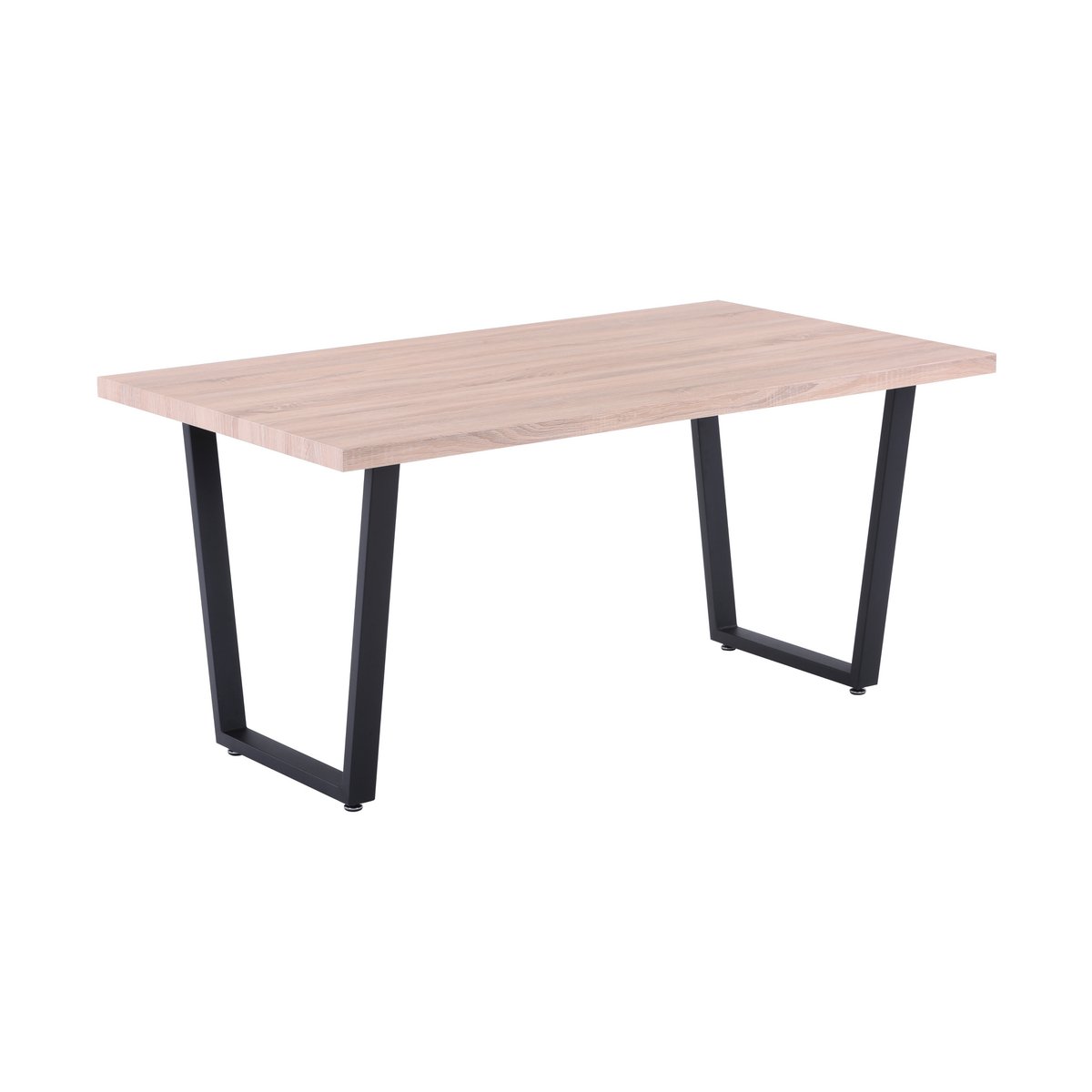 Détail du plateau en MDF de la table à manger 160x90cm
