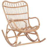 Rocking chair J-Line en rotin naturel