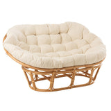 Canapé en rotin J-Line avec coussins en textile naturel