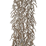 La lampe pendentielle "noix de coco" 180 cm de haut, en bois et coquilles de noix de coco, beige / marron, socket E27, éclairage pour salon, salle à manger ou jardin d'hiver.